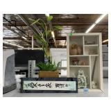 Miniature Shelf Display, Bamboo Faux Plant & More