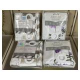 4 Lagute Hookless Shower Curtains