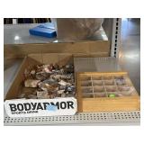 Assorted Geodes & Stones W/Display Box
