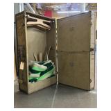 Vtg Luggage Wardrobe trunk, approx 19x12x35in