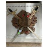 Decorative Wall Plaque W/Swords