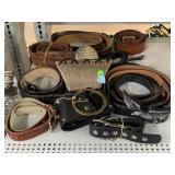 Assorted Belts. Most With Unique Buckles.