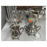 Silver-Plate Tea Set. FB Rogers, International &