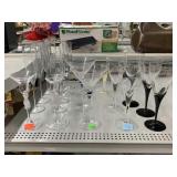 Assorted Glass Cups. 1 Broken. Item #19