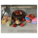 Faux Food Display. Macarons, Strawberries, Cake &