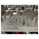 Assorted Glass Dinnerware. Goblets, Pitcher,