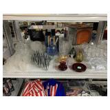 Assorted Glassware. Pitchers, Goblets, Cups &