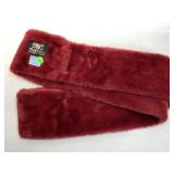 a Minky, couture, hot pink designer scarf.