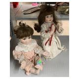 2 Porcelain Collectors Dolls