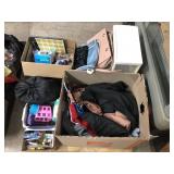 Assorted Clothing, Organizer Bins, Household