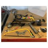 Assorted Tools. Saw, Shovel, Bar Clamp & More