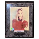 Autographed photo of Heather Locklear mounted on