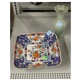 Japanese Porcelain Serving Dish & Vase