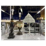 2 Table Lamps W/No Shades & More
