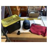 Stanley Level, KBC Helmet, Mallet, Playboy Bag &