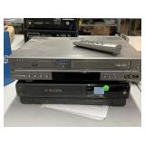 Samsung DVD Player W/Remote & GE VHS Player
