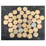 Collection Of Wheat Pennies & Steel