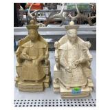 2 Emperor Statues. Approx 12in