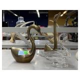 Swan Metal Statues & Glass Statue