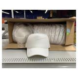 Blank White Hats In Box.