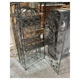 3.5ft tall Metal Wine Rack w/hinged door