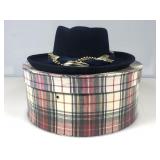 Ladies Navy Wool Fashion Hat Made In USA.