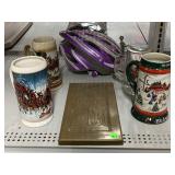 Budweiser Mugs, Bike Helmet & Decor