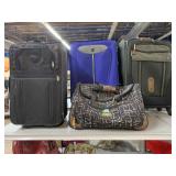 Assorted Rolling Luggage Suitcases.