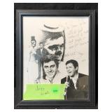 Autographed promotional photo with charactatures