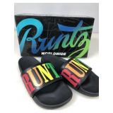 Runtz Worldwide Multicolor Script Slide Sz 8
