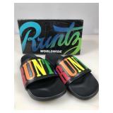 Runtz Worldwide Multicolor Script Slide Sz 10