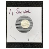 1g - .999 Fine Silver Round Token