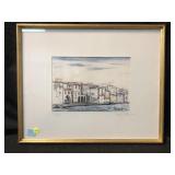 A framed and pencil numbered and signed ink and