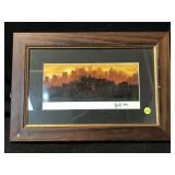 Urban landscape art print titled the block by