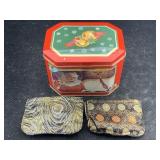 Christmas Box & 2 Coin Purses, See Photos