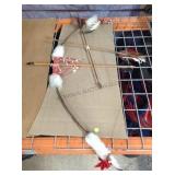 Decorative Indian Bow w/arrows, approx 43in tall