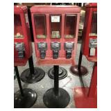 Metal Candy 3-dispenser w/stand, no key, approx
