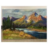 An original or decor, oil, painting on canvas