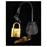 Celine Luggage Lock With Keys & Strap,