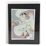 Cristina Paulos Signed Print On Paper. Gold Ink