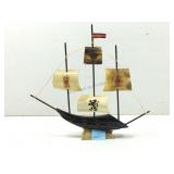 Handmade Natural Horn Sailing Ship Made In Spain