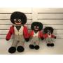3 vintage Gollywog black Americana dolls by