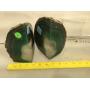 Set Geode bookend, cut and polished, approx 7 in