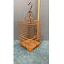 Vintage handmade  bamboo bird cage-22 inches tall