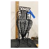 Wrought iron 21" tall vase