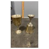 2 World Gift Z.Y. India Goblets 6"