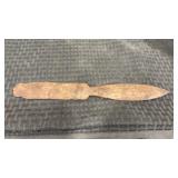 Hand carved iron knife