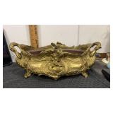 Brass Planter  with handles  French cast brass 16