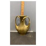 Brass Swan Vase No Markings 8.5"