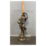 Bronze Statue of Windswept Woman 17"
